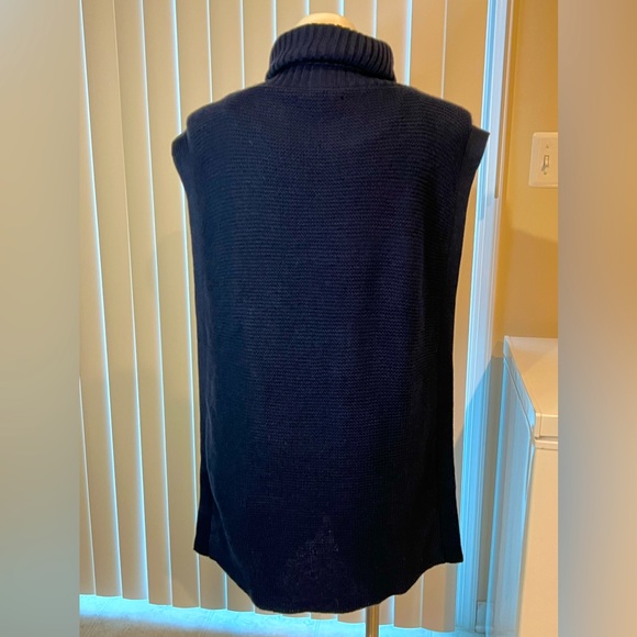 BCBGeneration Navy Knit Turtleneck Poncho - Picture 5 of 6